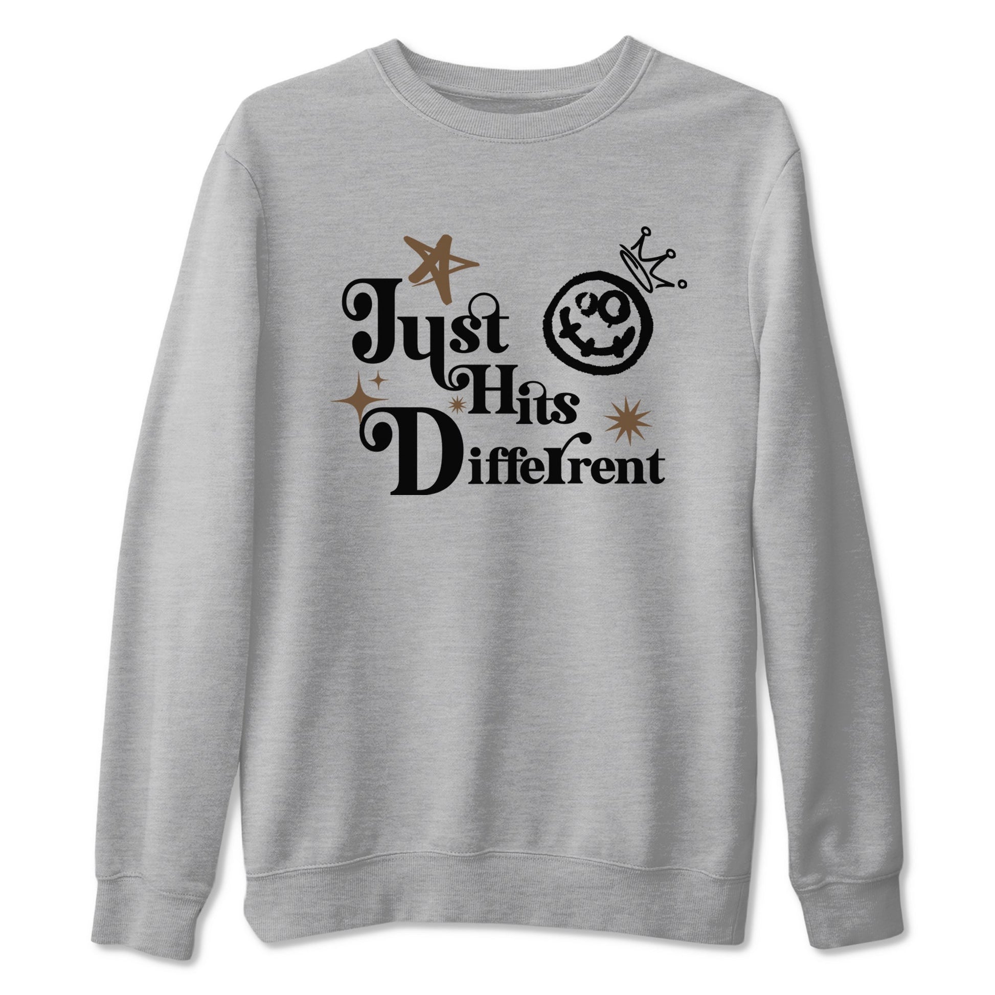 Jordan Jumpman Jack Travis Scott Dark Mocha shirts to match jordans Just Hits Different sneaker match tees Jordan Jumpman Jack Travis Scott Dark Mocha match shoes to clothes SNRT Sneaker Tees unisex cotton Heather Grey 2 shirts