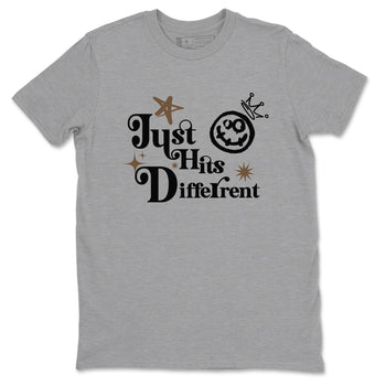 Jordan Jumpman Jack Travis Scott Dark Mocha shirts to match jordans Just Hits Different sneaker match tees Jordan Jumpman Jack Travis Scott Dark Mocha match shoes to clothes SNRT Sneaker Tees unisex cotton Heather Grey 2 shirts