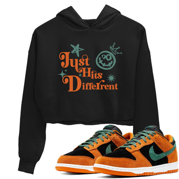 Dunk Low Ceramic shirts to match jordans Just Hits Different sneaker match tees Dunk Ceramic match shoes to clothes SNRT Sneaker Tees unisex cotton Black 1 crop tee
