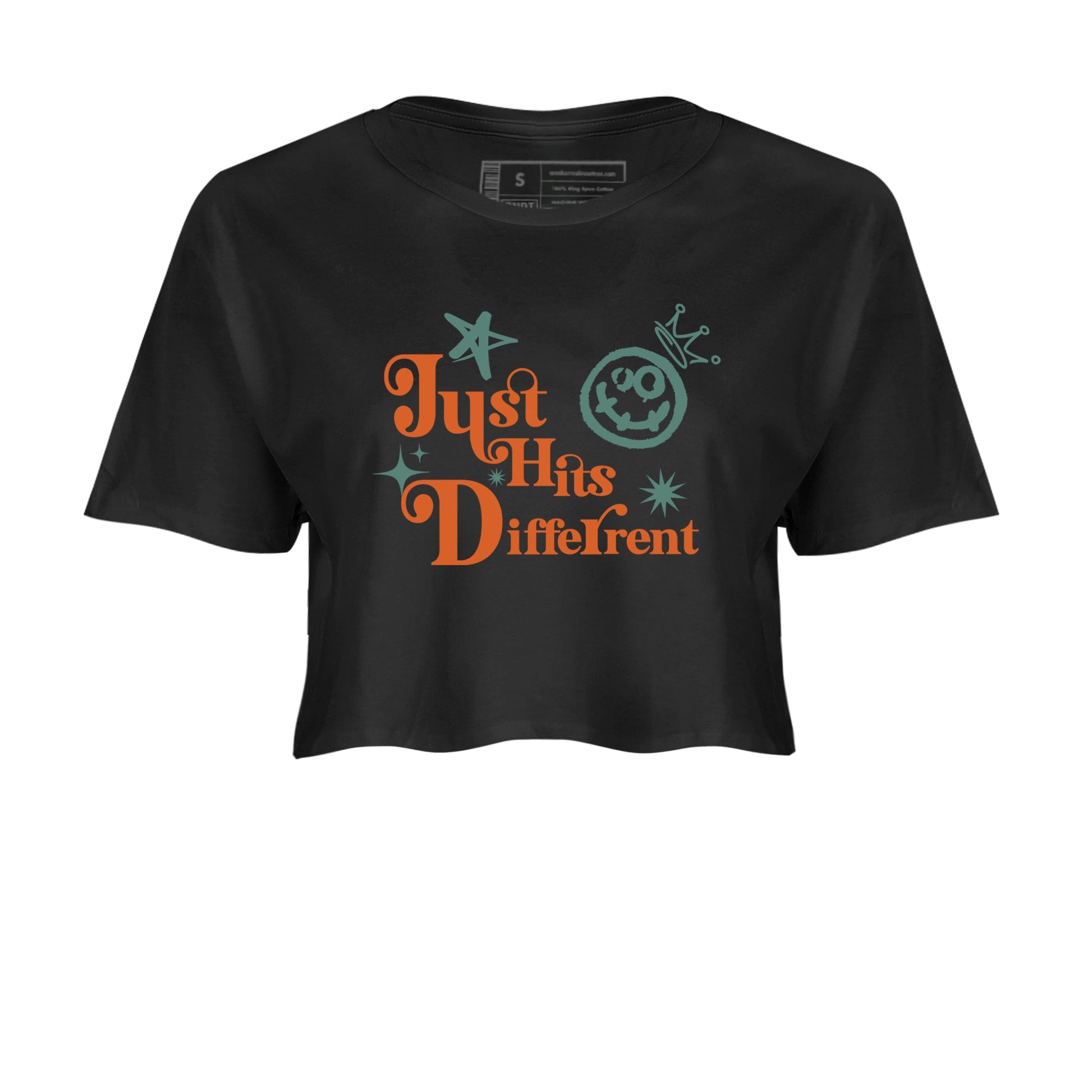 Dunk Low Ceramic shirts to match jordans Just Hits Different sneaker match tees Dunk Ceramic match shoes to clothes SNRT Sneaker Tees unisex cotton Black 2 crop tee