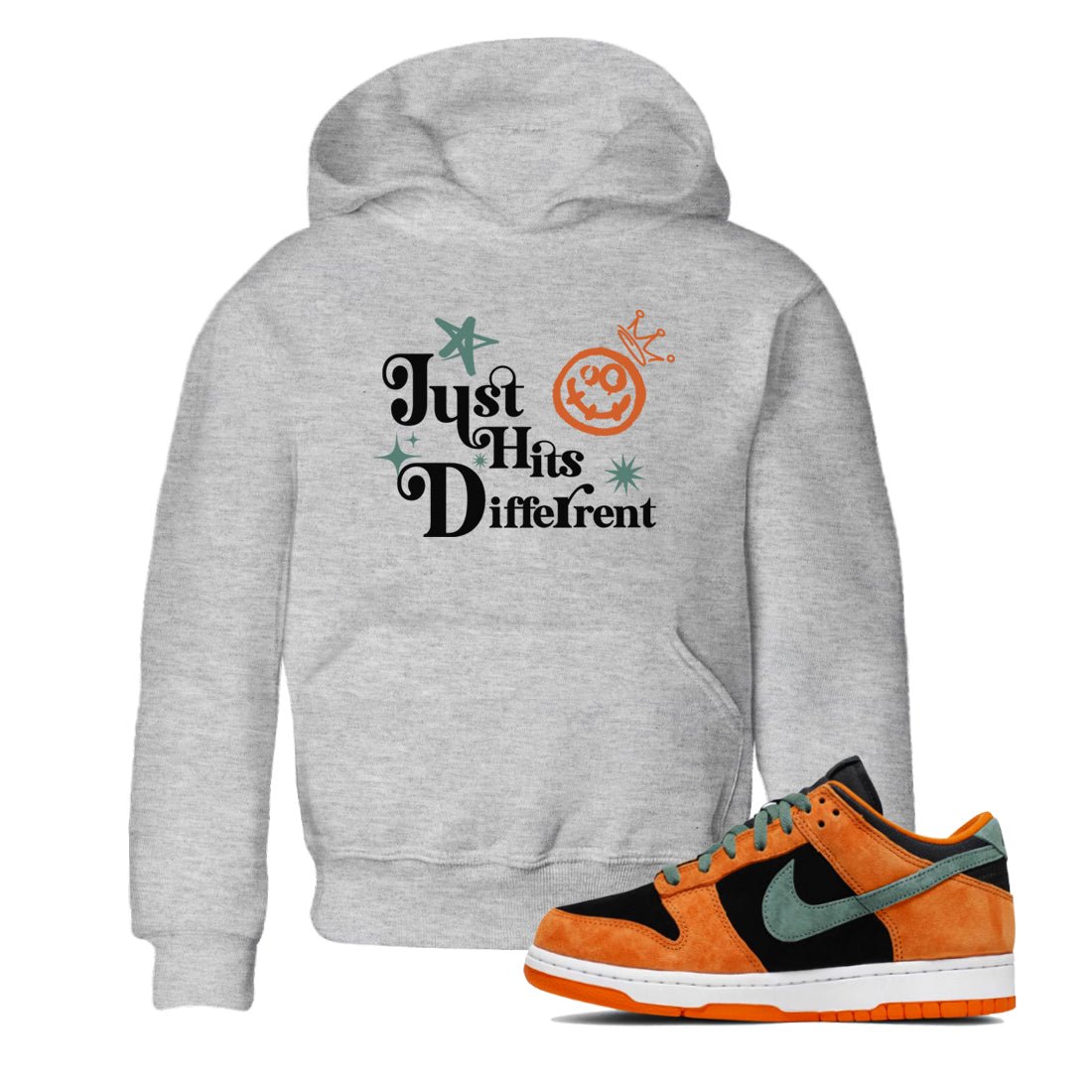 Dunk Low Ceramic shirts to match jordans Just Hits Different sneaker match tees Dunk Ceramic match shoes to clothes SNRT Sneaker Tees Youth Baby Heather Grey 1 tee