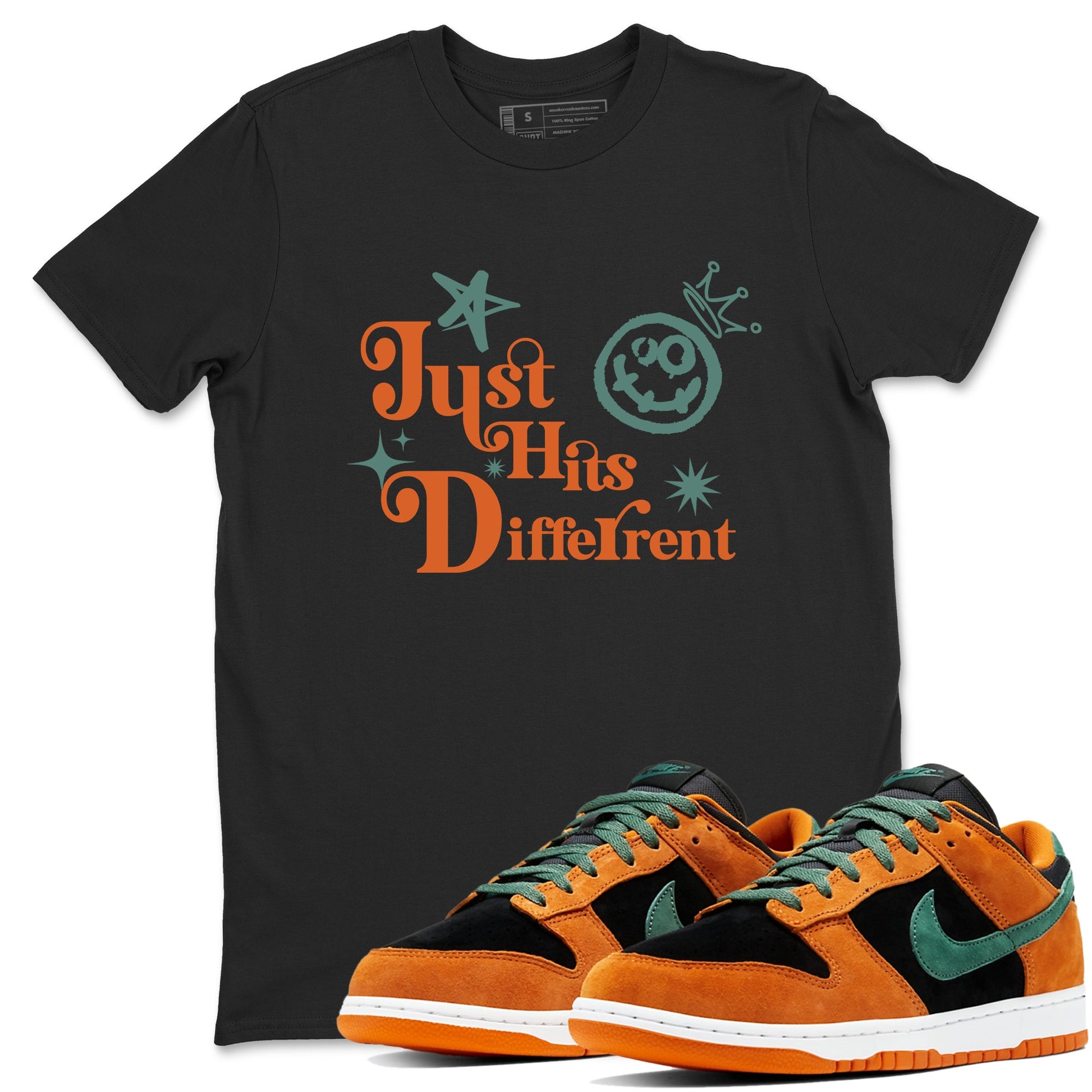 Dunk Low Ceramic shirts to match jordans Just Hits Different sneaker match tees Dunk Ceramic match shoes to clothes SNRT Sneaker Tees unisex cotton Black 1 shirts