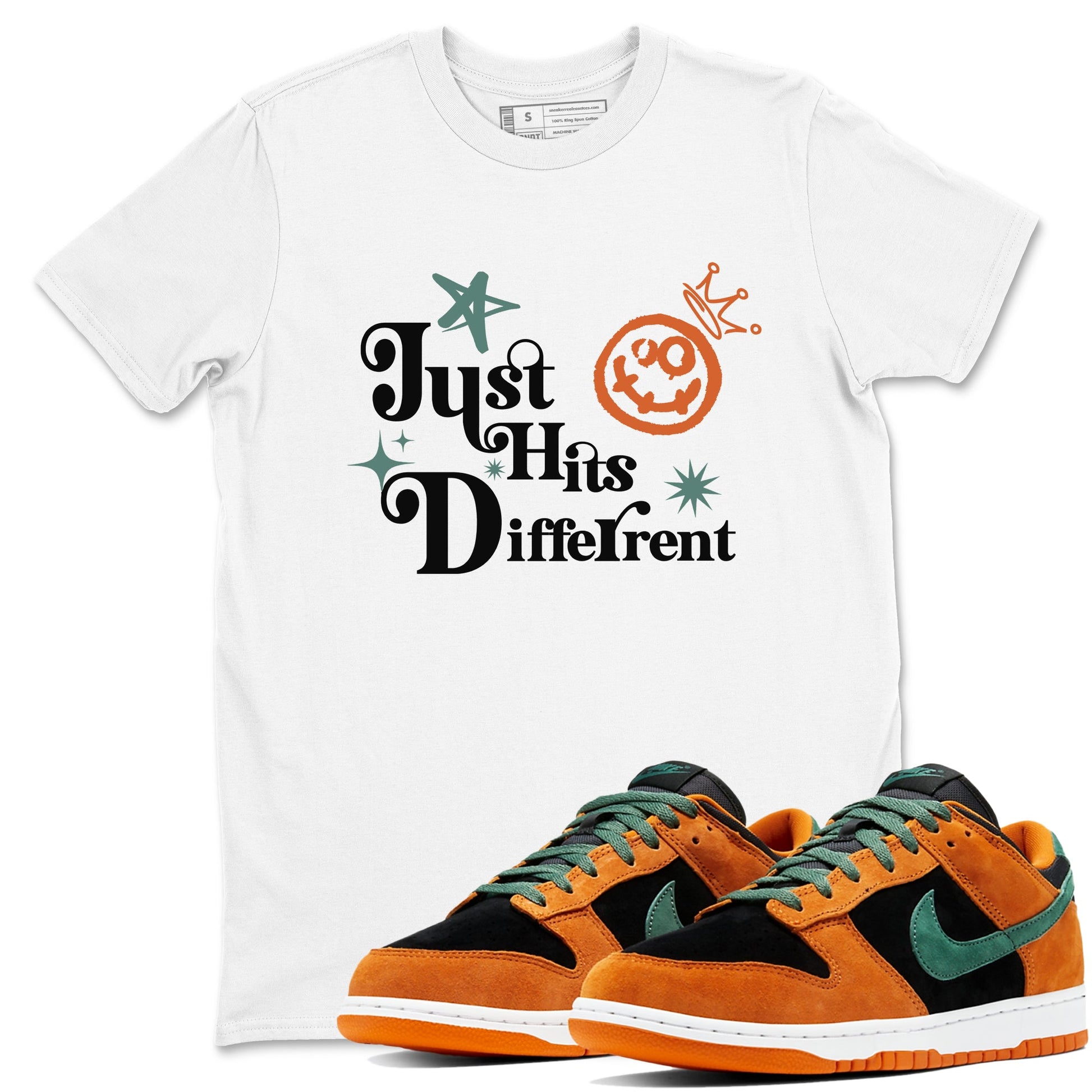 Dunk Low Ceramic shirts to match jordans Just Hits Different sneaker match tees Dunk Ceramic match shoes to clothes SNRT Sneaker Tees unisex cotton White 1 shirts