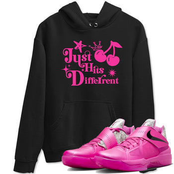 KD 4 Aunt Pearl t shirts to match sneakers Just Hits Different sneaker match tees KD 4 Aunt Pearl shirt SNRT Sneaker Tees unisex cotton Black 1 shirts
