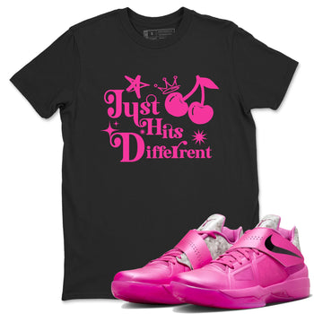KD 4 Aunt Pearl t shirts to match sneakers Just Hits Different sneaker match tees KD 4 Aunt Pearl shirt SNRT Sneaker Tees unisex cotton Black 1 shirts