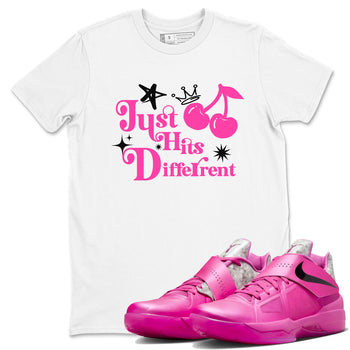 KD 4 Aunt Pearl t shirts to match sneakers Just Hits Different sneaker match tees KD 4 Aunt Pearl shirt SNRT Sneaker Tees unisex cotton White 1 shirts