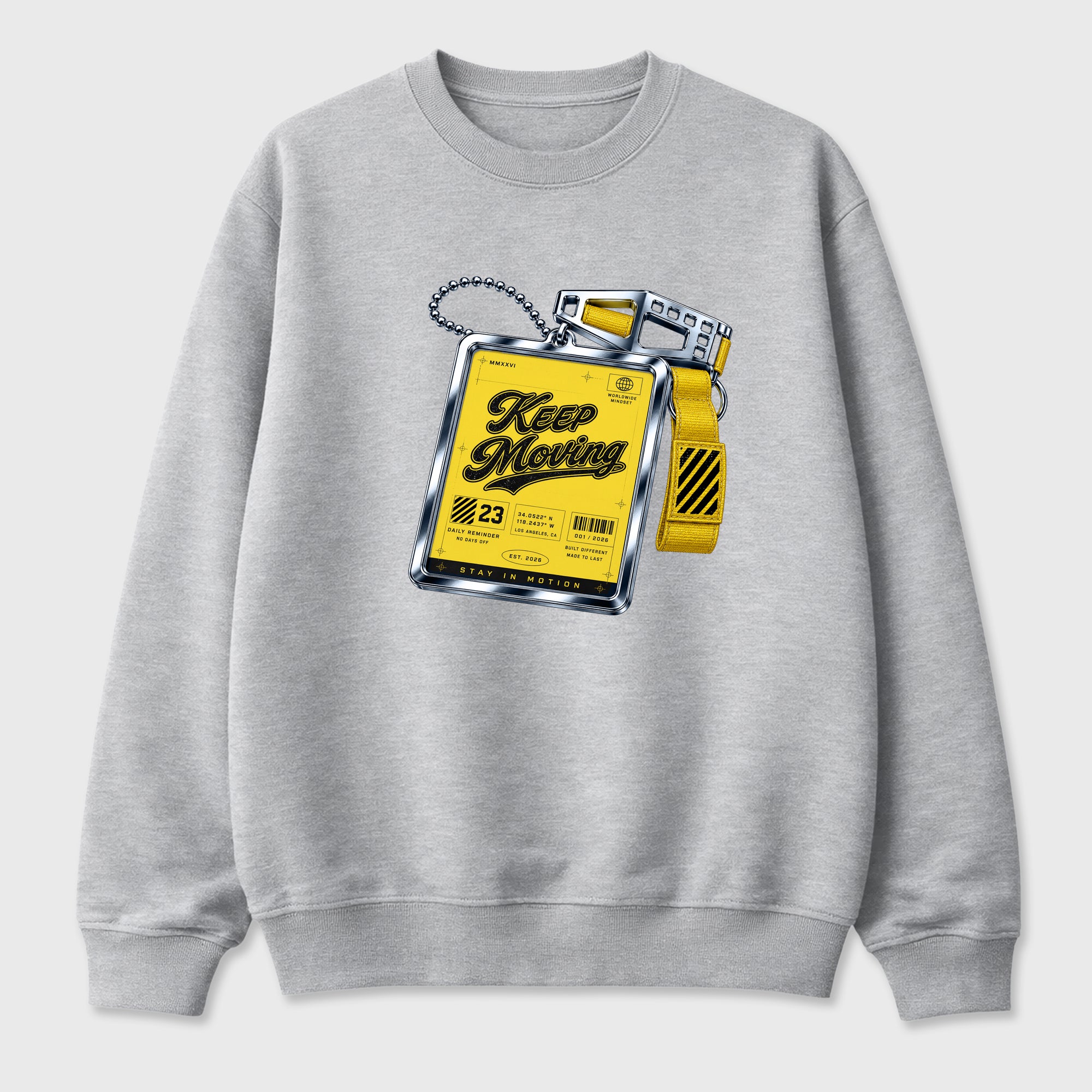 Keep Moving Graphic T-Shirt featuring original streetwear artwork designed to match the Air Jordan 4 Tour Yellow. Heather Grey 2 Graphic Tee.