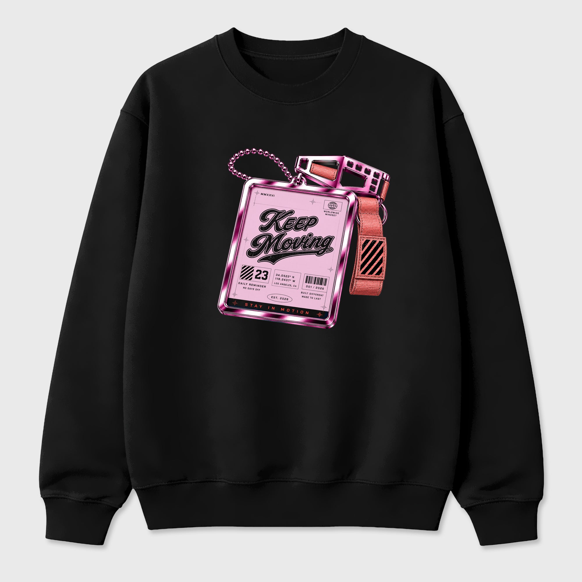 Keep Moving Graphic T-Shirt featuring original streetwear artwork designed to match the Air Jordan 6 Playful Pink. Black 2 Graphic Tee.