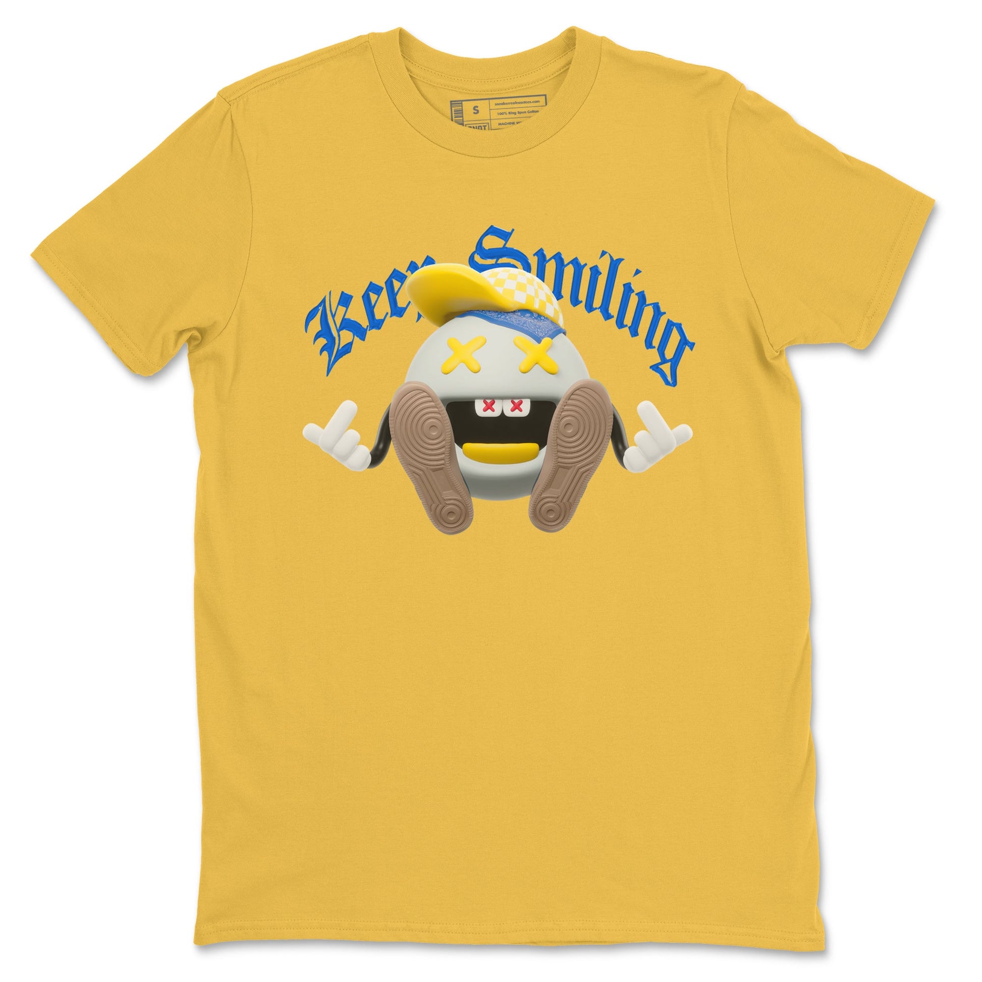 1s Travis Scott Canary shirt to match jordans Keep Smiling sneaker tees Air Jordan 1 Travis Scott Canary SNRT Sneaker Release Tees unisex cotton Daisy 2 crew neck shirt
