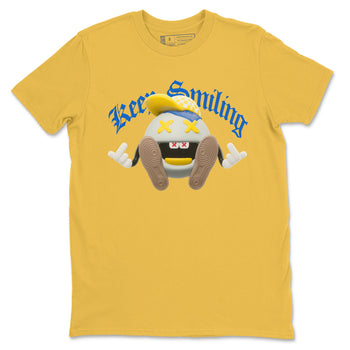 1s Travis Scott Canary shirt to match jordans Keep Smiling sneaker tees Air Jordan 1 Travis Scott Canary SNRT Sneaker Release Tees unisex cotton Daisy 2 crew neck shirt