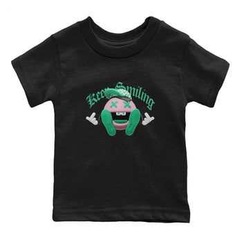 Dunk Low Medium Soft Pink Malachite shirt to match jordans Keep Smiling sneaker tees Dunk Medium Soft Pink Malachite SNRT sneaker release tees baby toddler Black 2 cotton Shirt