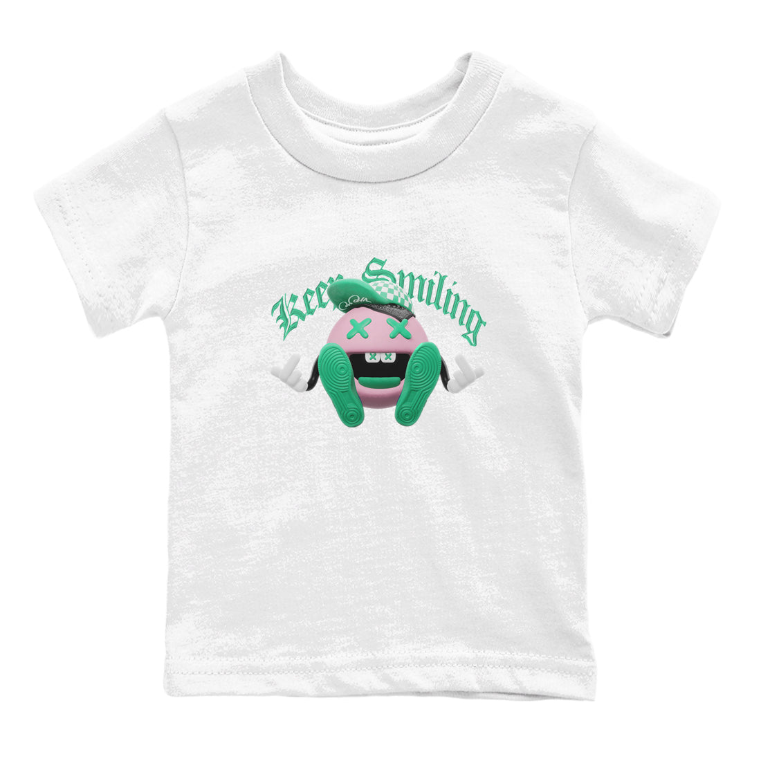 Dunk Low Medium Soft Pink Malachite shirt to match jordans Keep Smiling sneaker tees Dunk Medium Soft Pink Malachite SNRT sneaker release tees baby toddler White 2 cotton Shirt