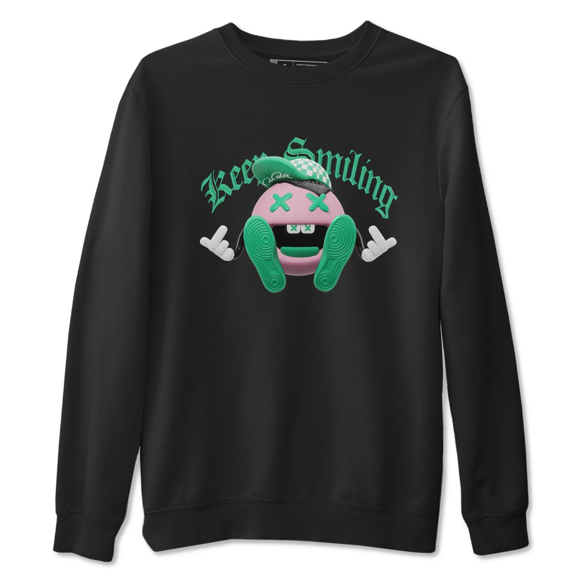 Dunk Low Medium Soft Pink Malachite shirt to match jordans Keep Smiling sneaker tees Dunk Medium Soft Pink Malachite SNRT Sneaker Release Tees unisex cotton Black 2 crew neck shirt
