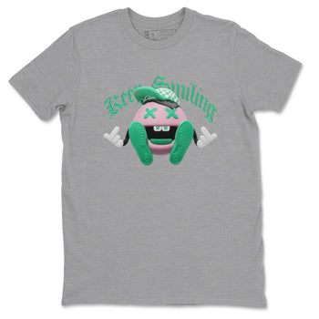 Dunk Low Medium Soft Pink Malachite shirt to match jordans Keep Smiling sneaker tees Dunk Medium Soft Pink Malachite SNRT Sneaker Release Tees unisex cotton Heather Grey 2 crew neck shirt