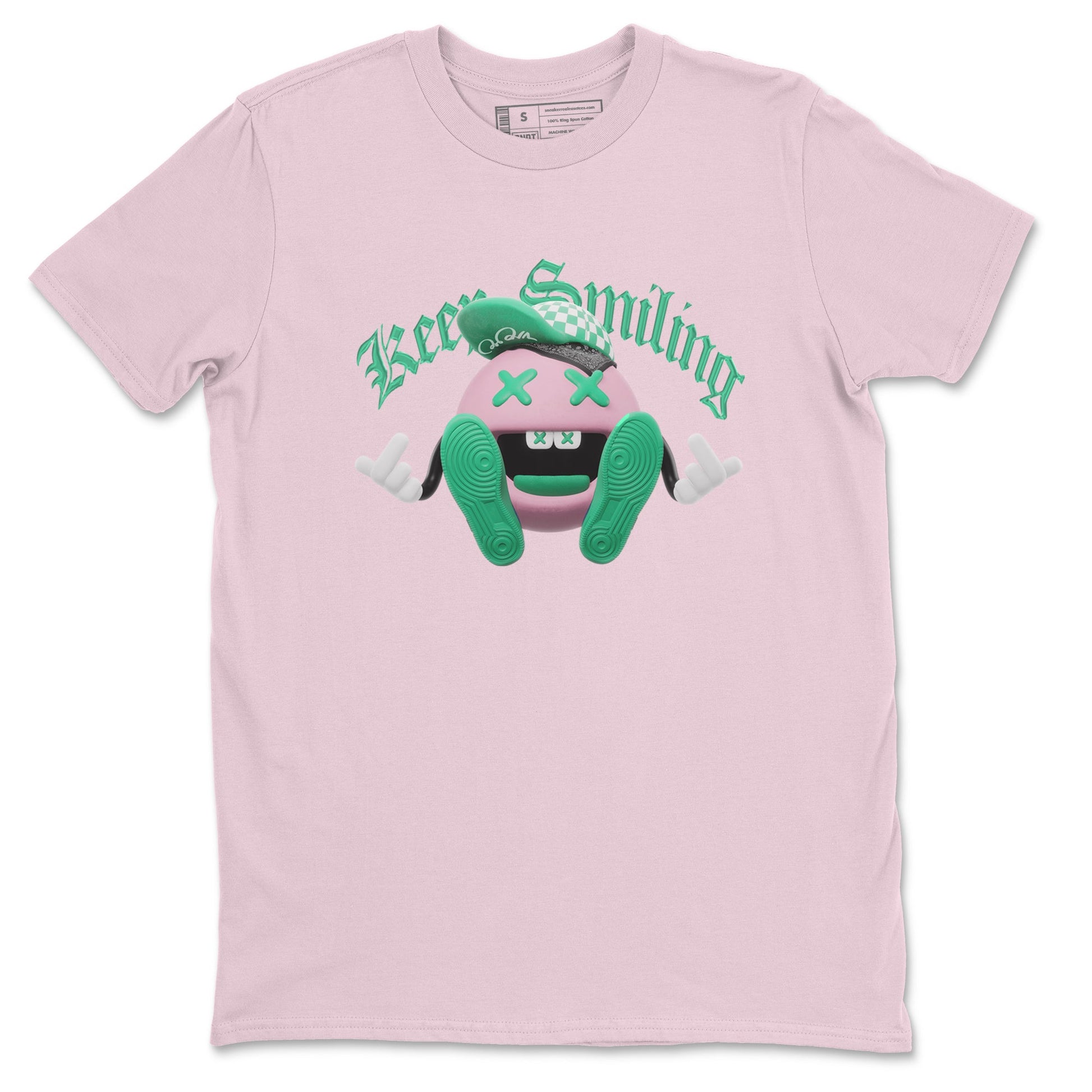 Dunk Low Medium Soft Pink Malachite shirt to match jordans Keep Smiling sneaker tees Dunk Medium Soft Pink Malachite SNRT Sneaker Release Tees unisex cotton Pink 2 crew neck shirt