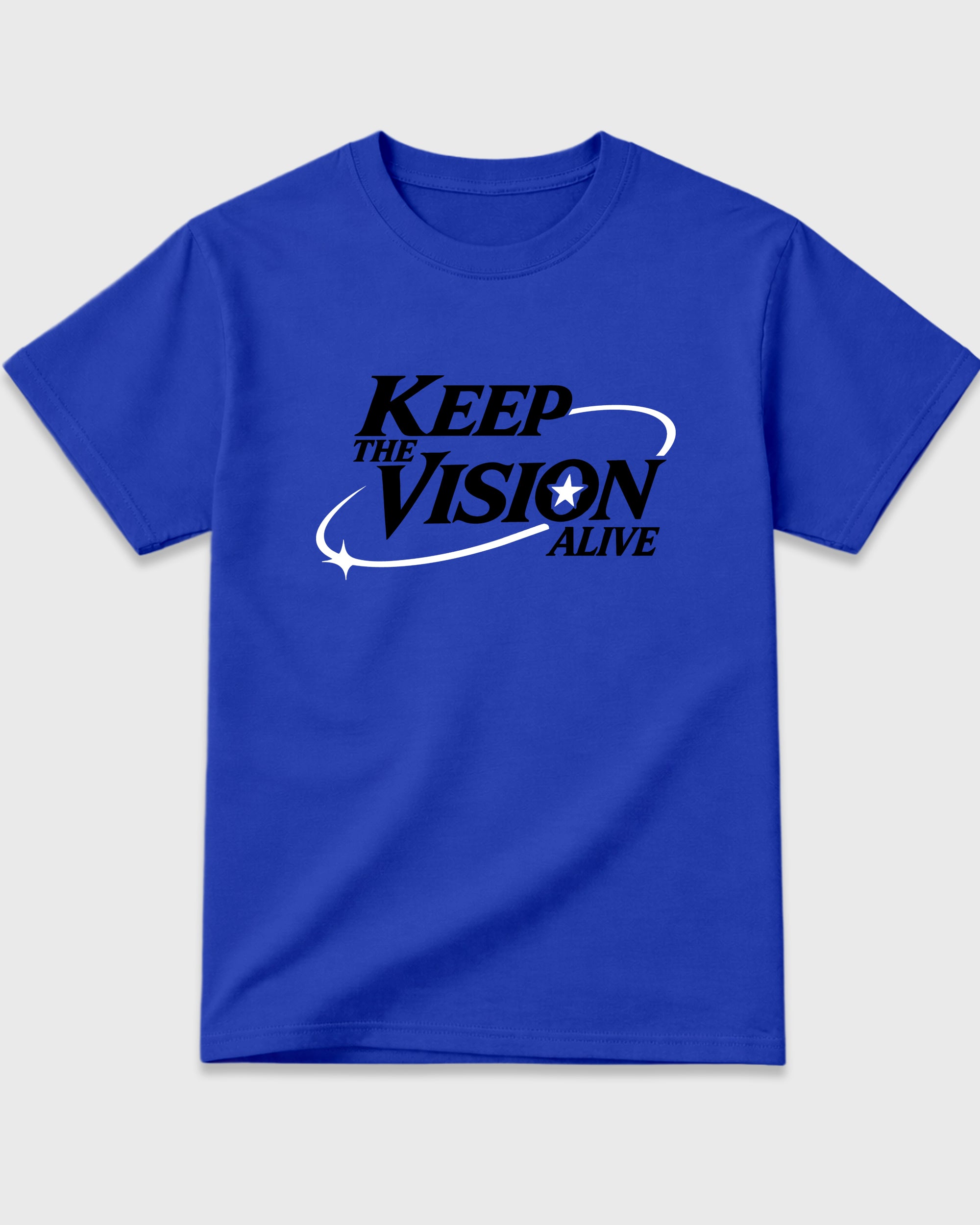 Keep The Vision Alive Graphic T-Shirt featuring original streetwear artwork designed to match the Air Jordan 1 Royal. Royal Blue 2 Graphic T-Shirt.