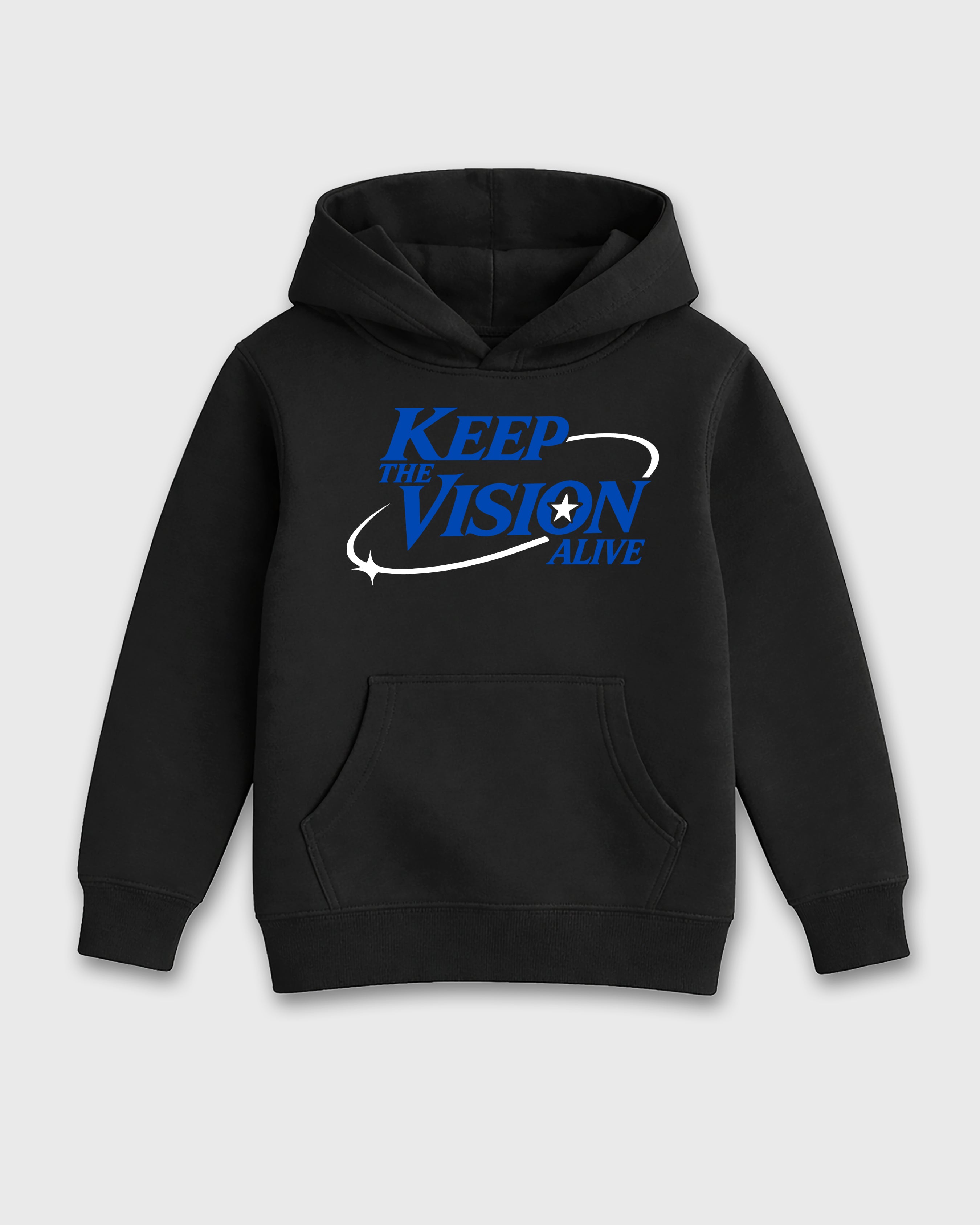 Keep The Vision Alive Baby & Kids Graphic Hoodie featuring original artwork designed to match the Air Jordan 1 Royal. Black 2 Kids Graphic Sweater.