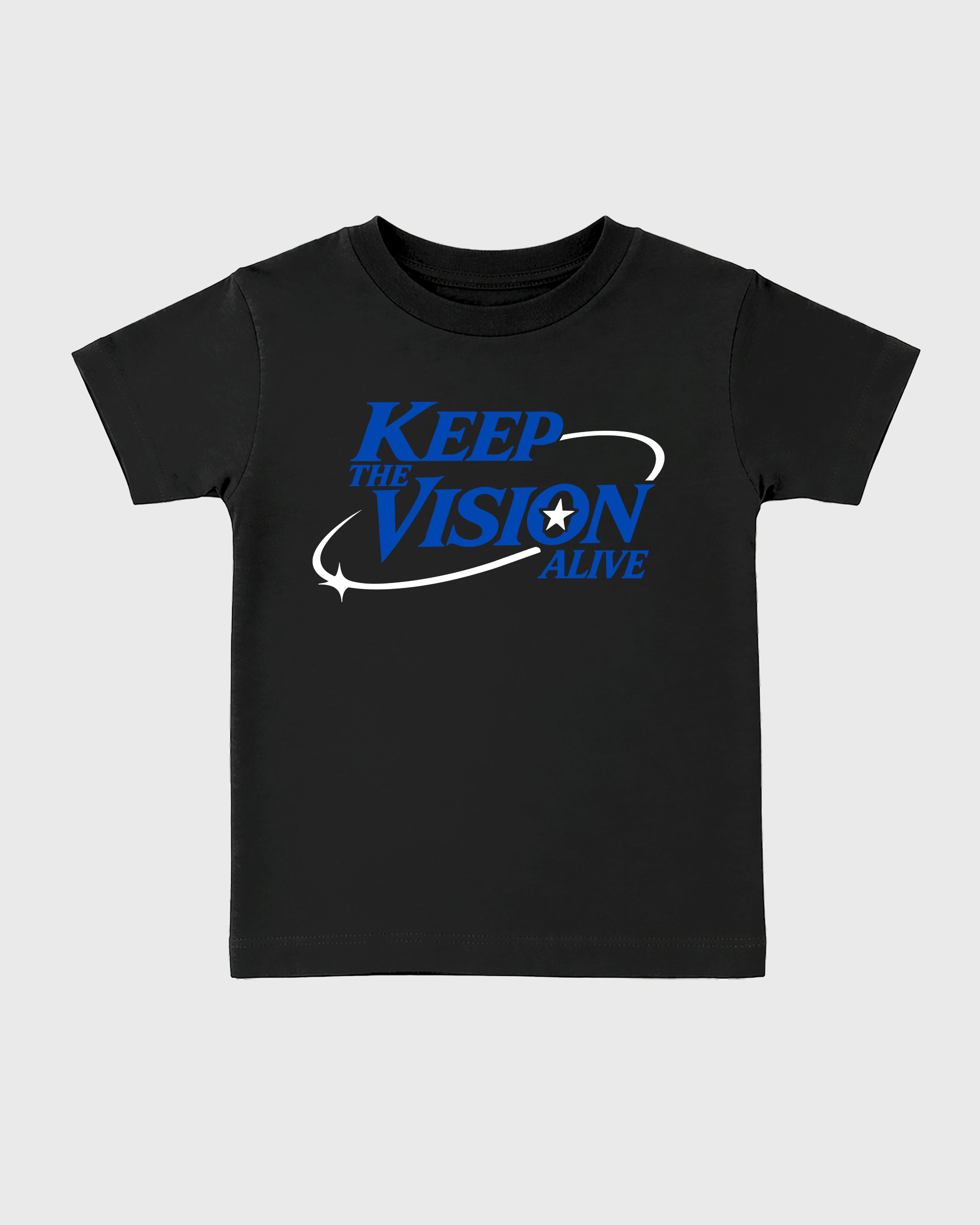 Keep The Vision Alive Baby & Kids Graphic T-Shirt featuring original artwork designed to match the Air Jordan 1 Royal. Black 2 Kids Graphic Tee.