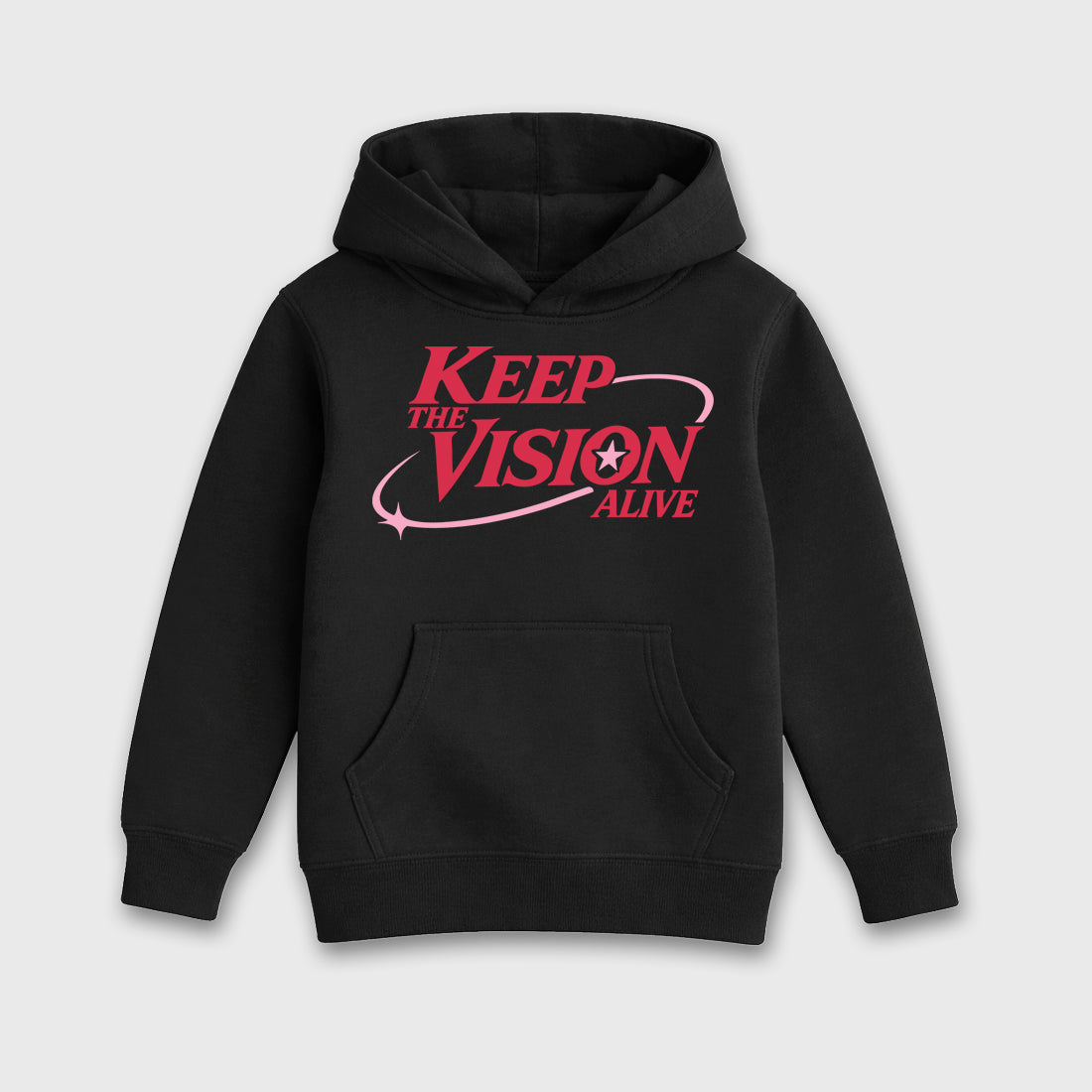 Keep The Vision Alive affordable baby and kids t-shirt designed to match the Air Jordan 1 Travis Scott Tropical Pink, featuring coordinated Black 2 options for the perfect little sneakerhead streetwear look.