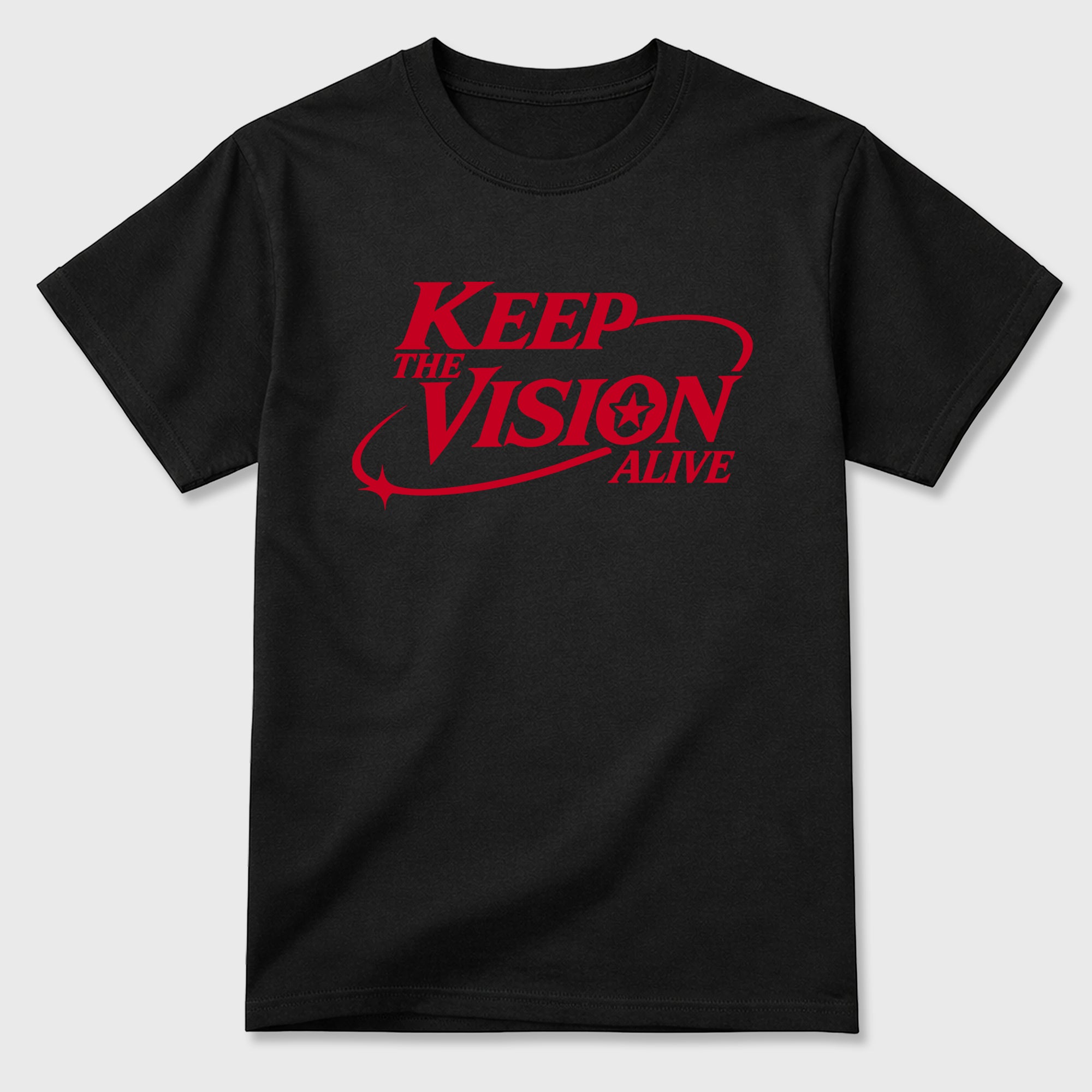 Keep The Vision Alive Graphic T-Shirt sneaker match tee designed for the Air Jordan 12 Bloodline, featuring coordinated color options for a perfect streetwear match. Black 2 shirt.