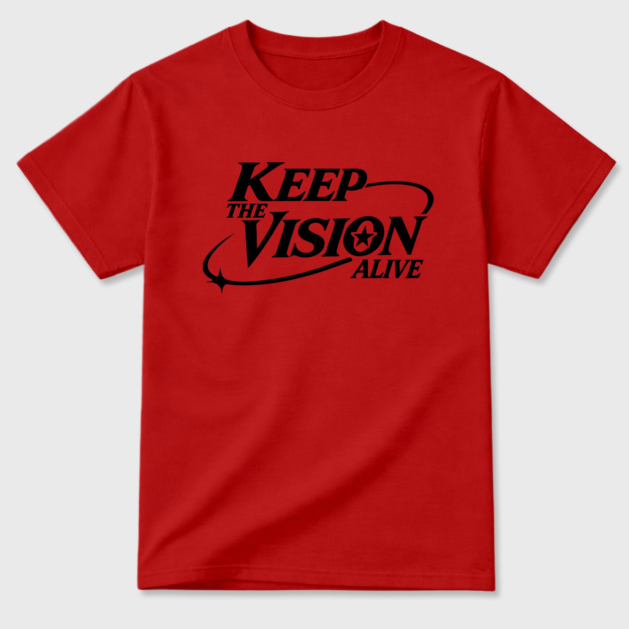 Keep The Vision Alive Graphic T-Shirt sneaker match tee designed for the Air Jordan 12 Bloodline, featuring coordinated color options for a perfect streetwear match. Red 2 shirt.