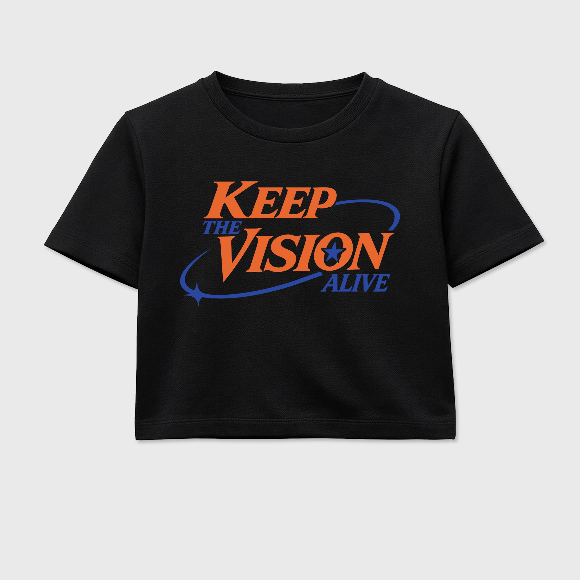 Keep The Vision Alive women’s crop tee designed to match the Air Jordan 3 Knicks, featuring coordinated Black 2 options for a perfect streetwear vibe.
