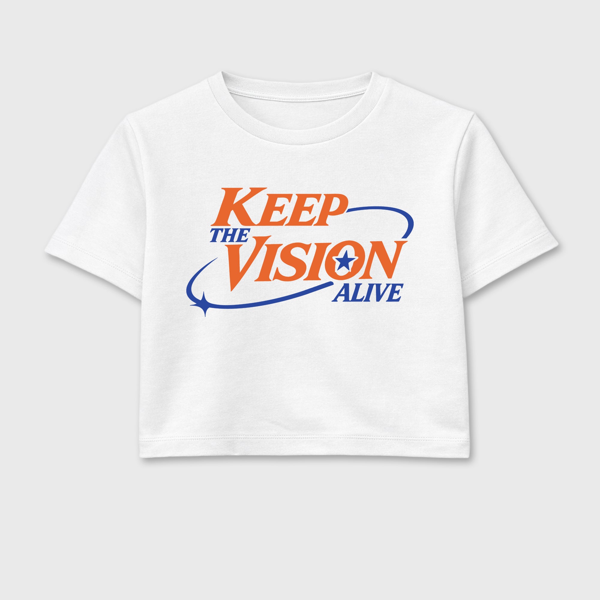 Keep The Vision Alive women’s crop tee designed to match the Air Jordan 3 Knicks, featuring coordinated White 2 options for a perfect streetwear vibe.