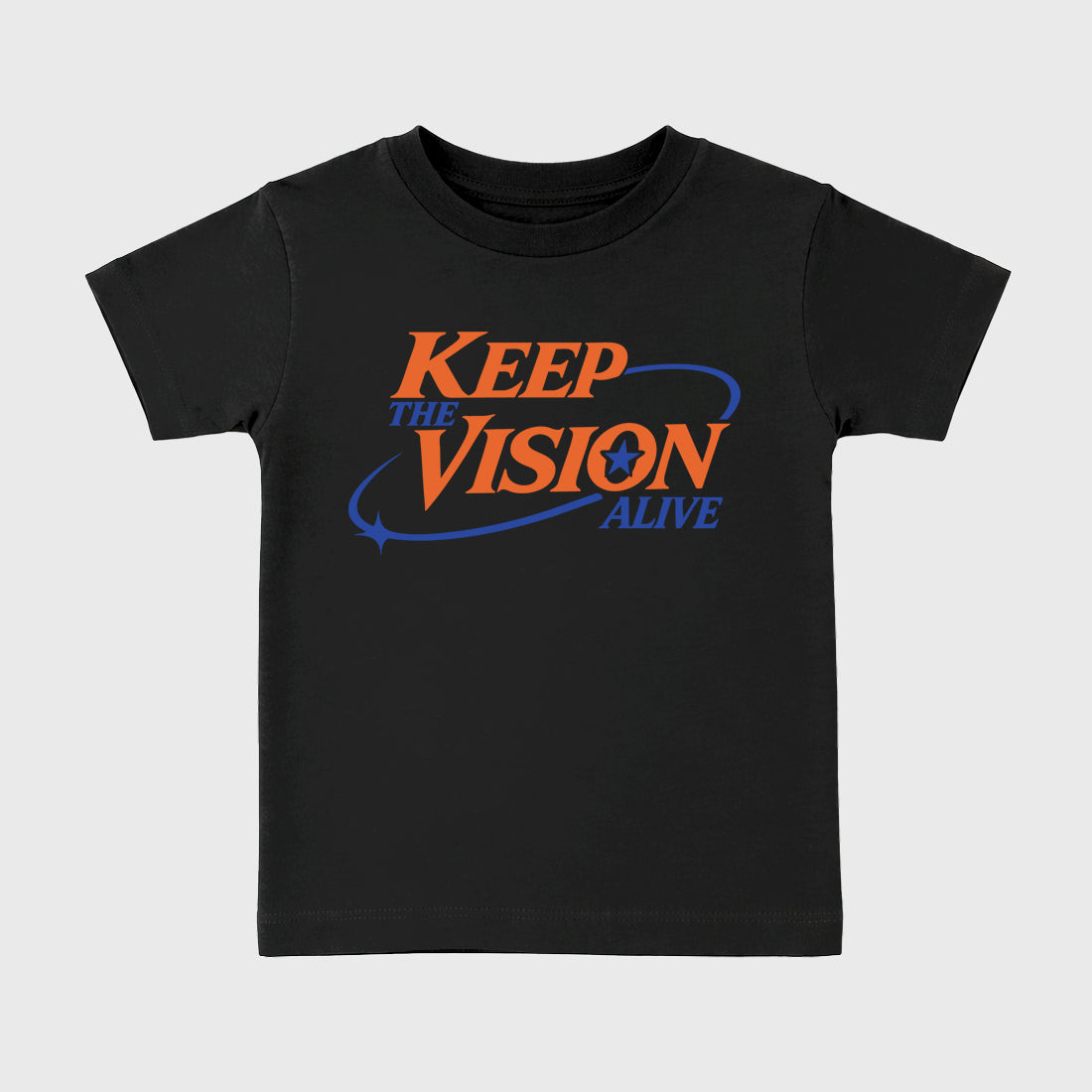 Keep The Vision Alive affordable baby and kids t-shirt designed to match the Air Jordan 3 Knicks, featuring coordinated Black 2 options for the perfect little sneakerhead streetwear look.