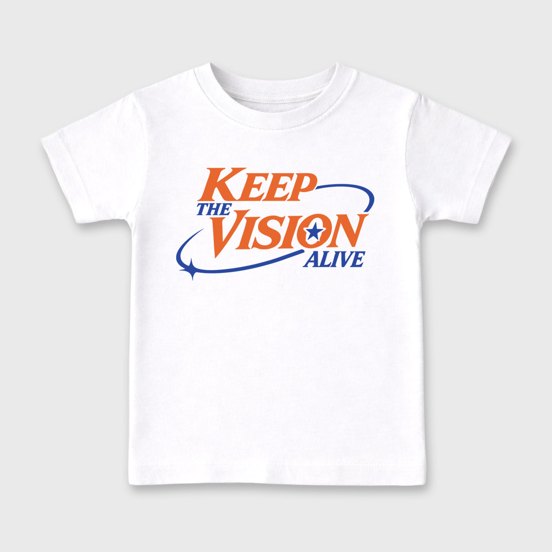 Keep The Vision Alive affordable baby and kids t-shirt designed to match the Air Jordan 3 Knicks, featuring coordinated White 2 options for the perfect little sneakerhead streetwear look.