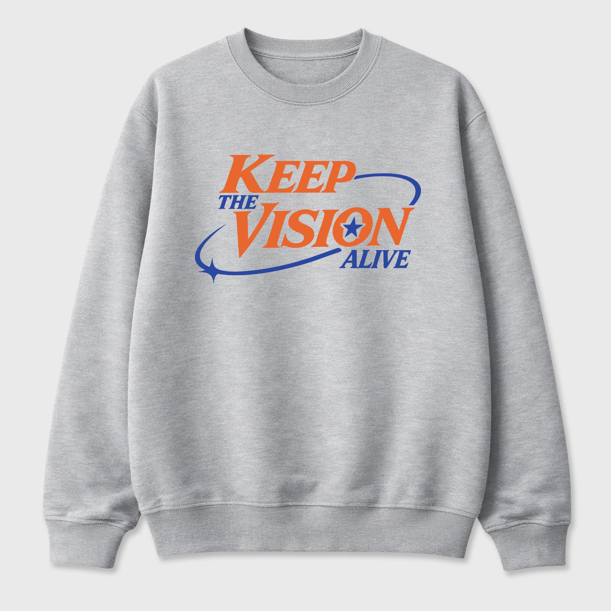 Keep The Vision Alive Graphic T-Shirt sneaker match tee designed for the Air Jordan 3 Knicks, featuring coordinated color options for a perfect streetwear match. Heather Grey 2 shirt.