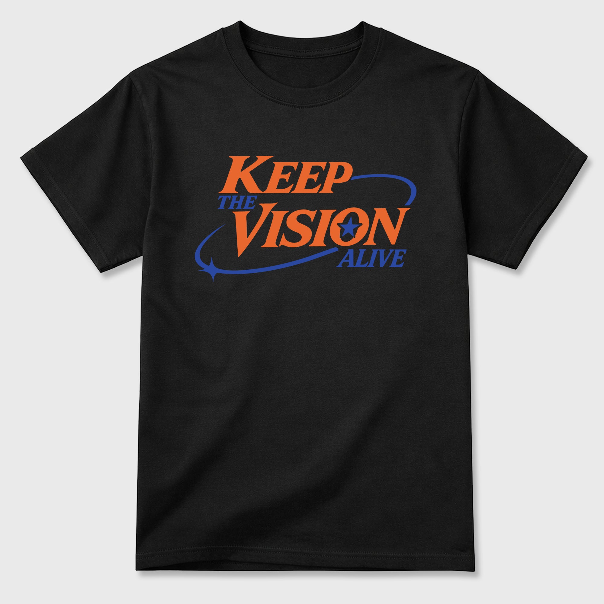 Keep The Vision Alive Graphic T-Shirt sneaker match tee designed for the Air Jordan 3 Knicks, featuring coordinated color options for a perfect streetwear match. Black 2 shirt.