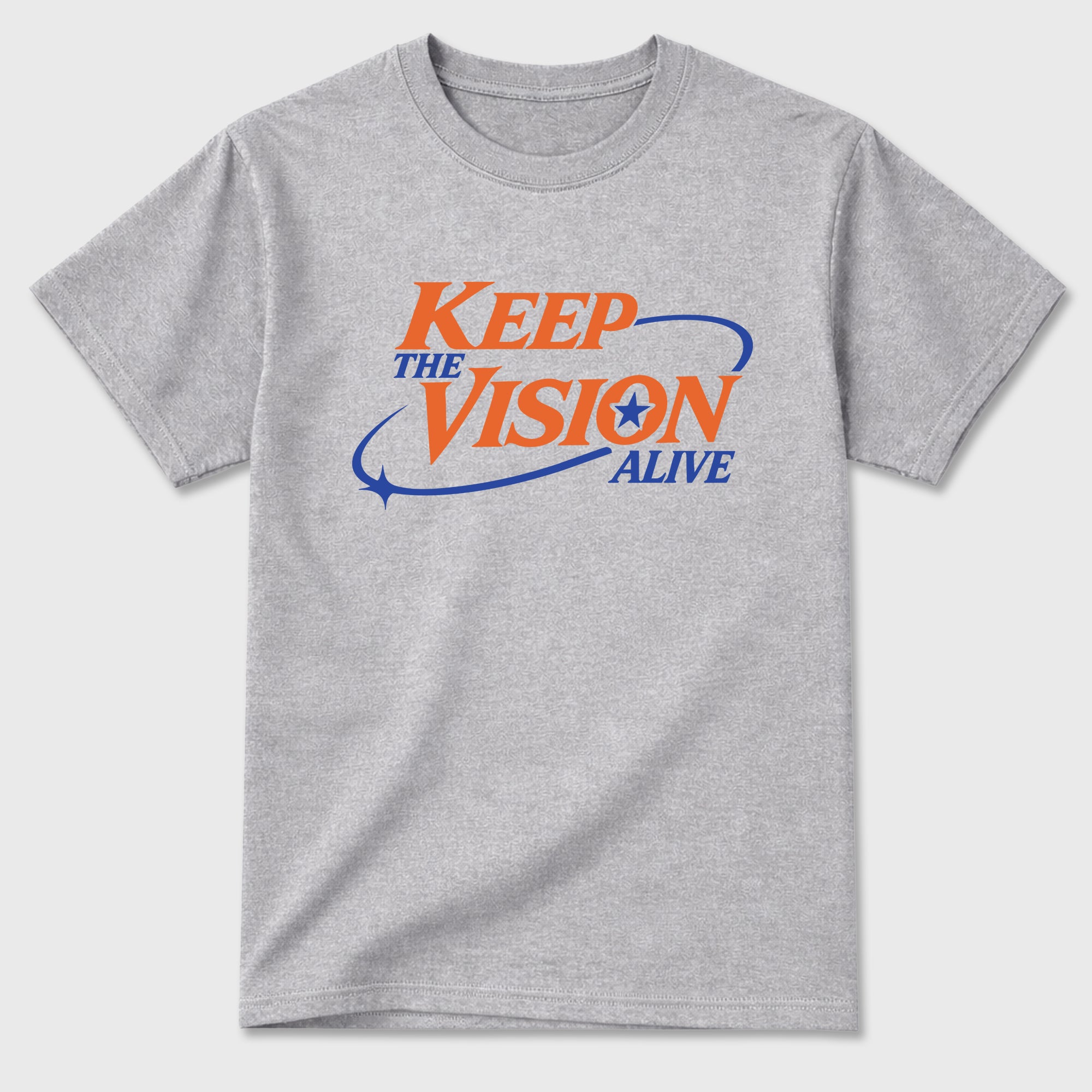 Keep The Vision Alive Graphic T-Shirt sneaker match tee designed for the Air Jordan 3 Knicks, featuring coordinated color options for a perfect streetwear match. Heather Grey 2 shirt.