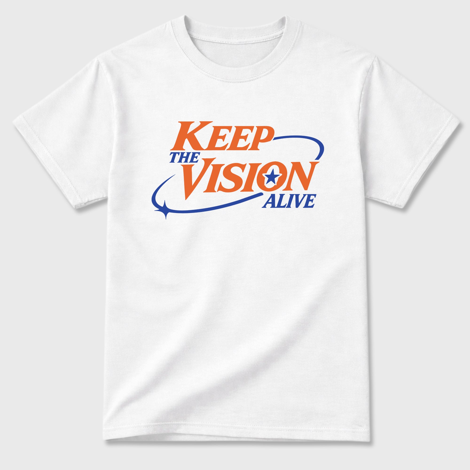 Keep The Vision Alive Graphic T-Shirt sneaker match tee designed for the Air Jordan 3 Knicks, featuring coordinated color options for a perfect streetwear match. White 2 shirt.