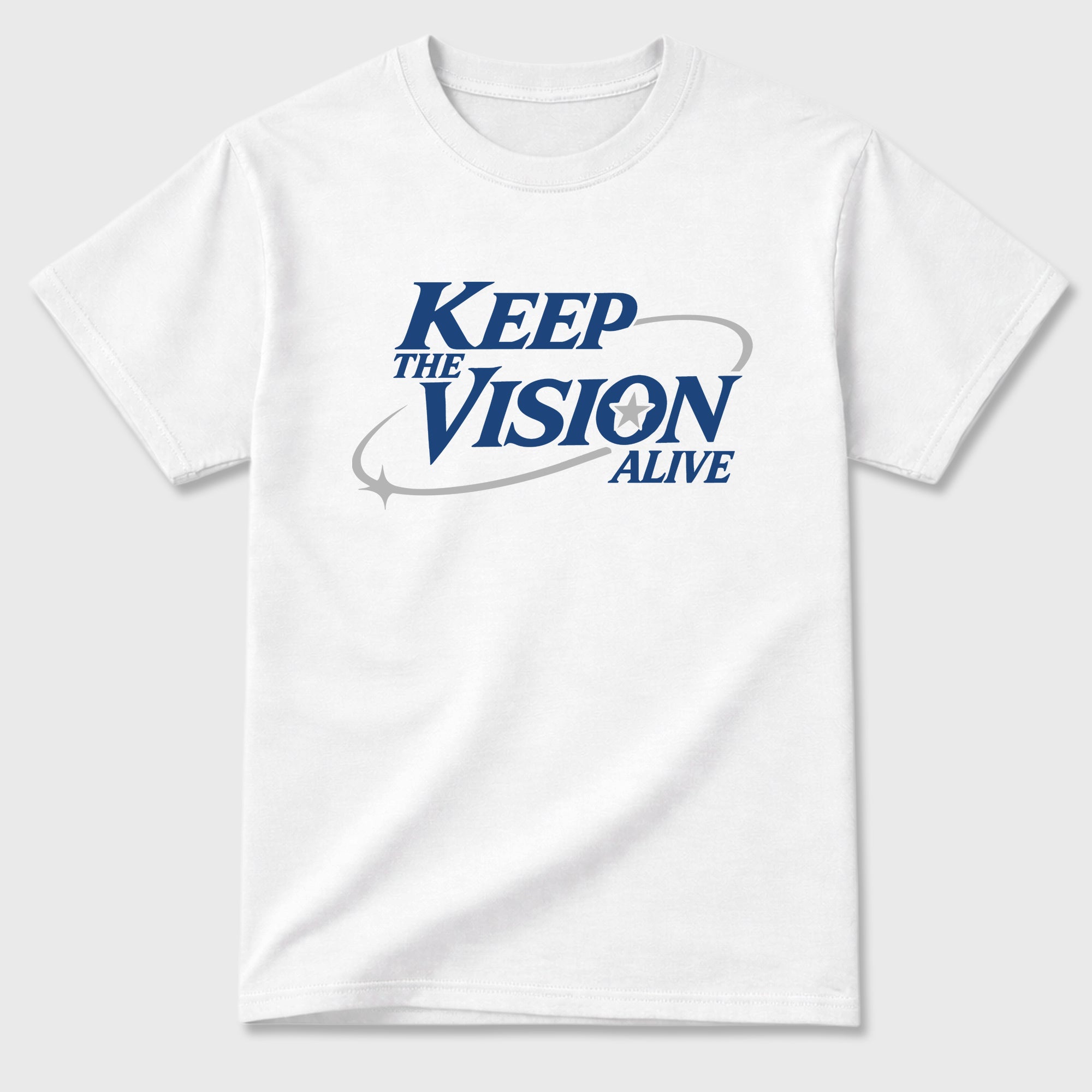 Keep The Vision Alive Graphic T-Shirt sneaker match tee designed for the Air Jordan 3 True Blue, featuring coordinated color options for a perfect streetwear match. White 2 shirt.
