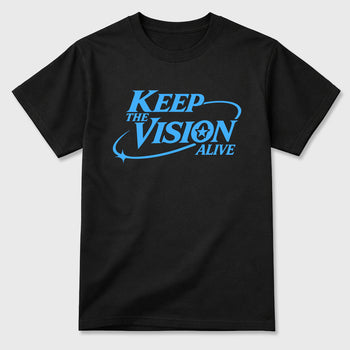 Keep The Vision Alive Graphic T-Shirt sneaker match tee designed for the Air Jordan 5 Black Carolina, featuring coordinated color options for a perfect streetwear match. Black 2 shirt.