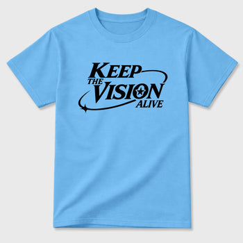 Keep The Vision Alive Graphic T-Shirt sneaker match tee designed for the Air Jordan 5 Black Carolina, featuring coordinated color options for a perfect streetwear match. Carolina Blue 2 shirt.