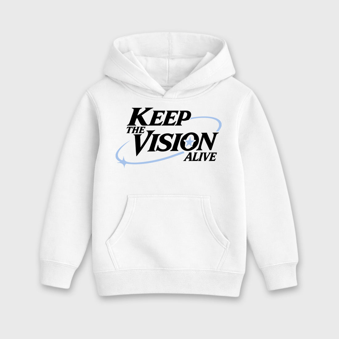 Keep The Vision Alive Baby & Kids Graphic Hoodie featuring original artwork designed to match the Air Jordan 6 Black and White. White 2 Kids Graphic Sweater.
