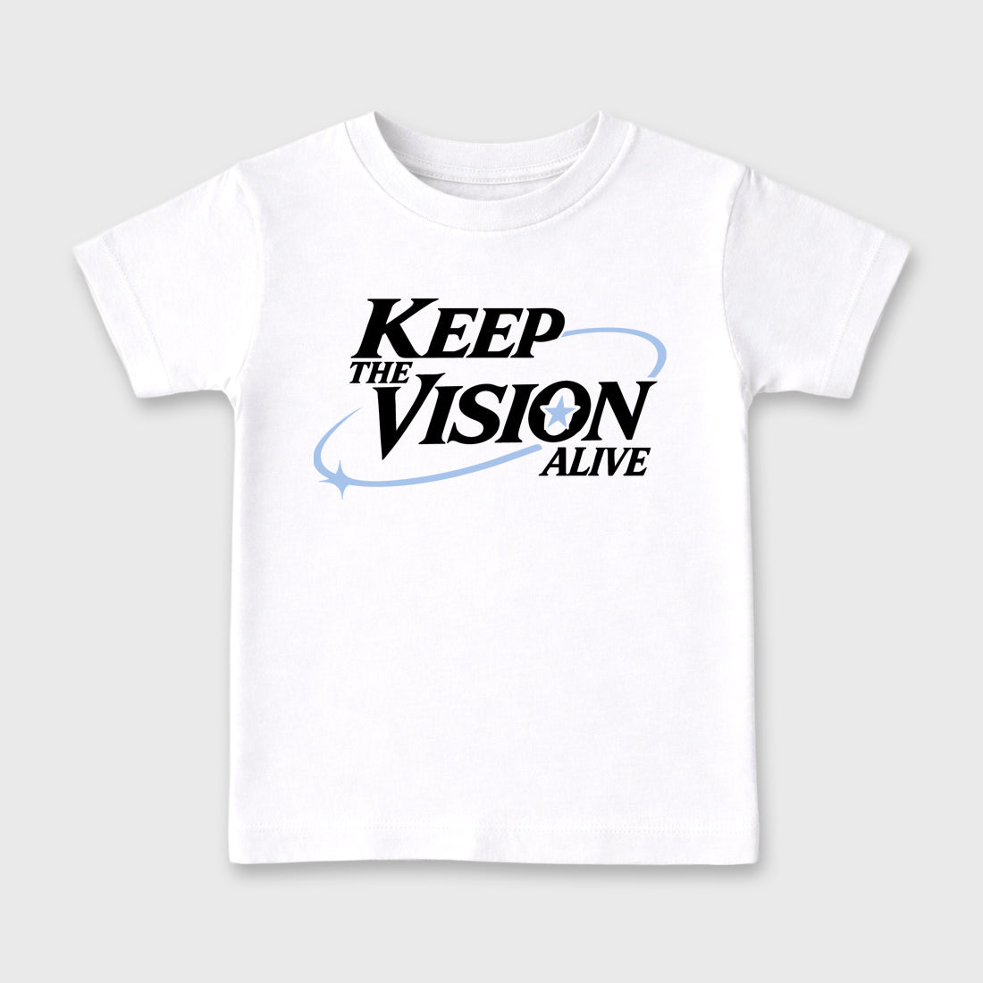 Keep The Vision Alive Baby & Kids Graphic T-Shirt featuring original artwork designed to match the Air Jordan 6 Black and White. White 2 Kids Graphic Tee.