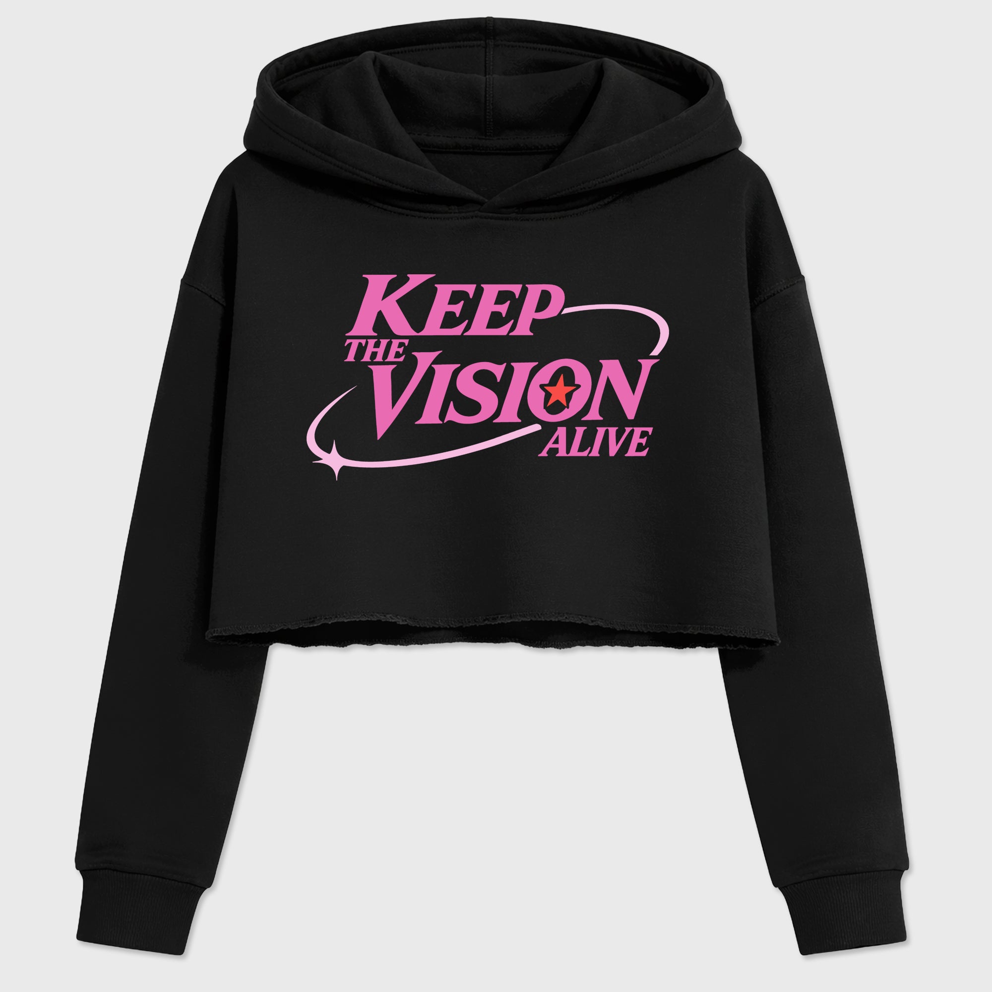 Keep The Vision Alive Women’s Graphic Crop Tee featuring original streetwear artwork designed to match the Air Jordan 6 Playful Pink. Black 2 Crop Tee.
