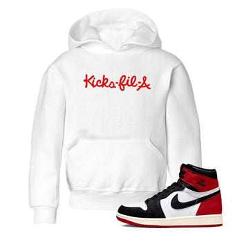 1s Black Toe Reimagined shirts to match jordans Kick Fil A sneaker match tees Air Jordan 1 Black Toe Reimagined SNRT Sneaker Release Tees Youth Baby White 1 crew neck shirts
