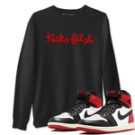 1s Black Toe Reimagined shirts to match jordans Kick Fil A sneaker match tees Air Jordan 1 Black Toe Reimagined SNRT Sneaker Release Tees unisex cotton Black 1 crew neck shirts