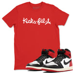 1s Black Toe Reimagined shirts to match jordans Kick Fil A sneaker match tees Air Jordan 1 Black Toe Reimagined SNRT Sneaker Release Tees unisex cotton Red 1 crew neck shirts