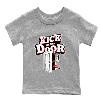 12s Taxi Flip shirts to match jordans Kick In The Door sneaker match tees Air Jordan 12 Taxi Flip SNRT Sneaker Tees streetwear brand Baby and Youth Heather Grey 2 cotton tee