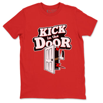 12s Taxi Flip shirts to match jordans Kick In The Door sneaker match tees Air Jordan 12 Taxi Flip SNRT Sneaker Tees streetwear brand Red 2 unisex cotton tee