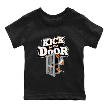 3s Georgia Peach shirt to match jordans Kick In The Door sneaker tees Air Jordan 3 Georgia Peach SNRT sneaker release tees baby toddler Black 2 cotton Shirt