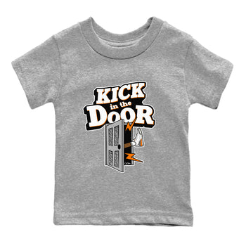 3s Georgia Peach shirt to match jordans Kick In The Door sneaker tees Air Jordan 3 Georgia Peach SNRT sneaker release tees baby toddler Heather Grey 2 cotton Shirt