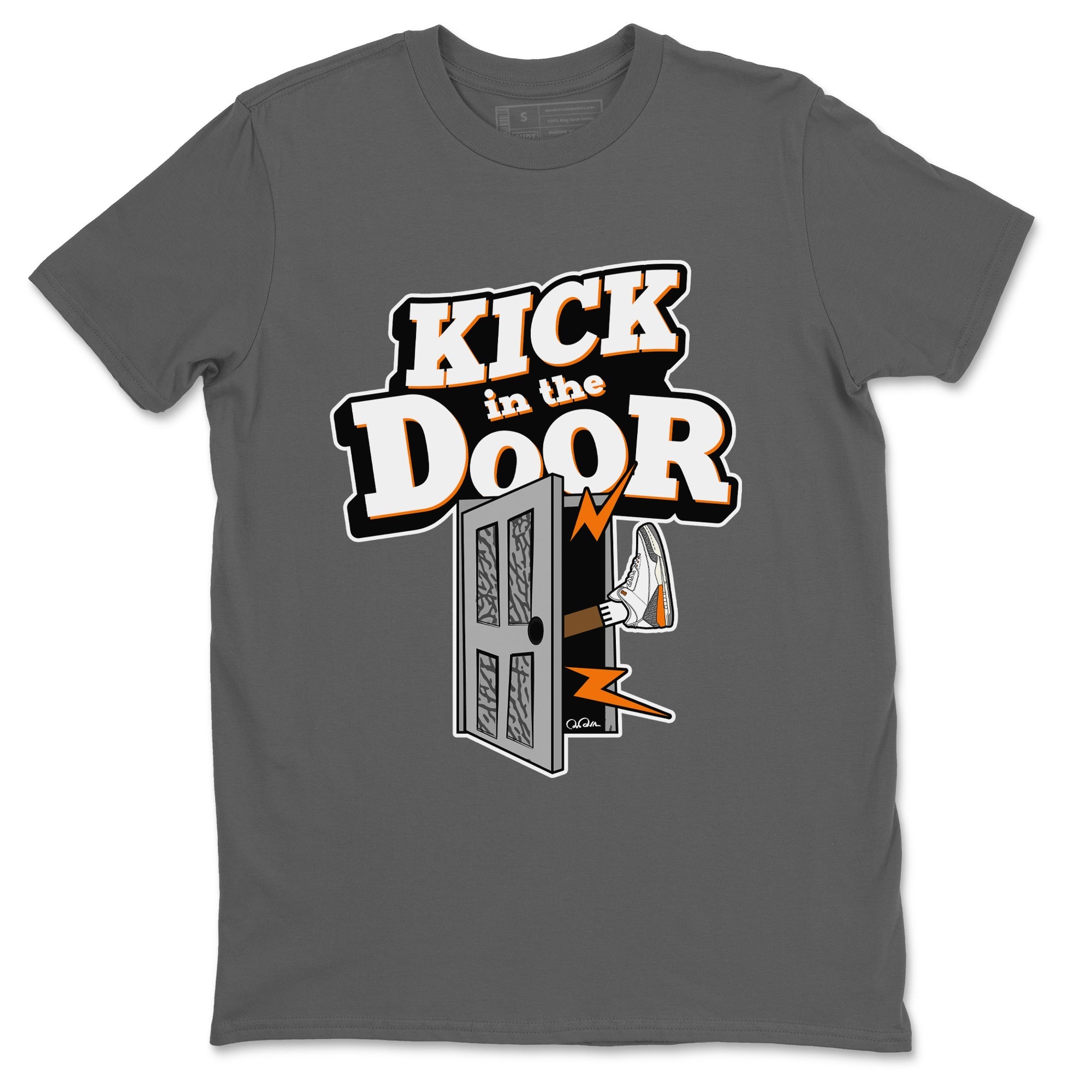 3s Georgia Peach shirt to match jordans Kick In The Door sneaker tees Air Jordan 3 Georgia Peach SNRT Sneaker Release Tees unisex cotton Cool Grey 2 crew neck shirt