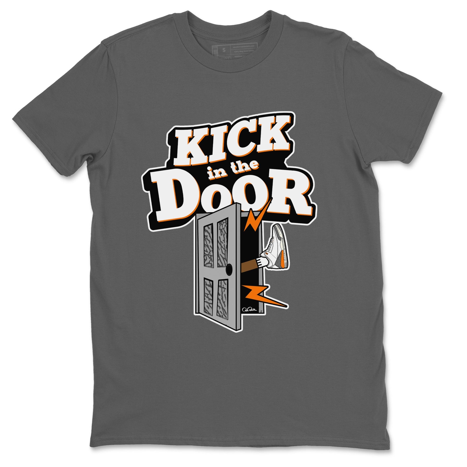 3s Georgia Peach shirt to match jordans Kick In The Door sneaker tees Air Jordan 3 Georgia Peach SNRT Sneaker Release Tees unisex cotton Cool Grey 2 crew neck shirt