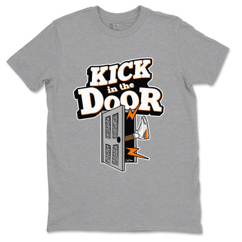 3s Georgia Peach shirt to match jordans Kick In The Door sneaker tees Air Jordan 3 Georgia Peach SNRT Sneaker Release Tees unisex cotton Heather Grey 2 crew neck shirt