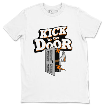 3s Georgia Peach shirt to match jordans Kick In The Door sneaker tees Air Jordan 3 Georgia Peach SNRT Sneaker Release Tees unisex cotton White 2 crew neck shirt